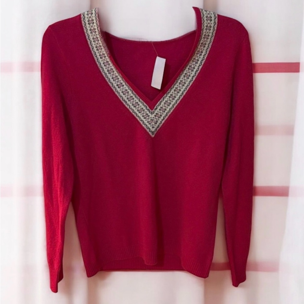 J.Crew Pink V-Neck Sweater